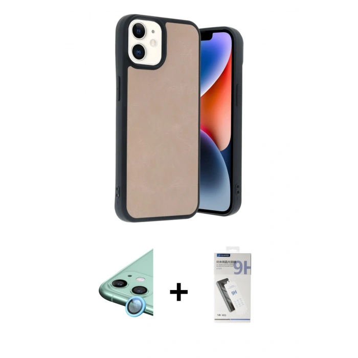 MARSİLYAN™- iPhone 11 Kılıf Kıvılcım Işık Serisi - Şeffaf Uv Polymer Nano Ekran Koruyucu + Raze Metal Kamera Lens - MI
