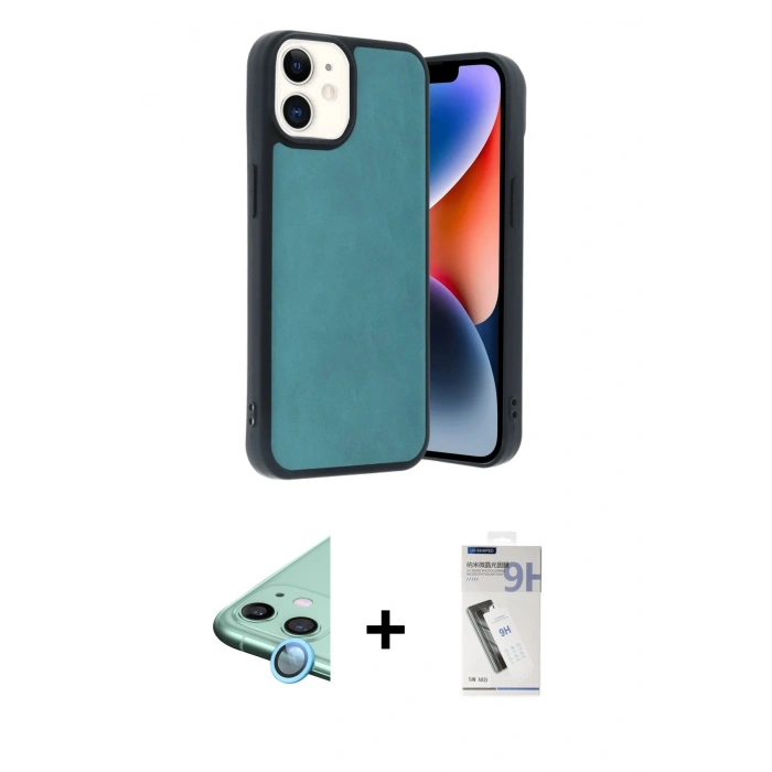 MARSİLYAN™- iPhone 11 Kılıf Kıvılcım Işık Serisi - Şeffaf Uv Polymer Nano Ekran Koruyucu + Raze Metal Kamera Lens - MI
