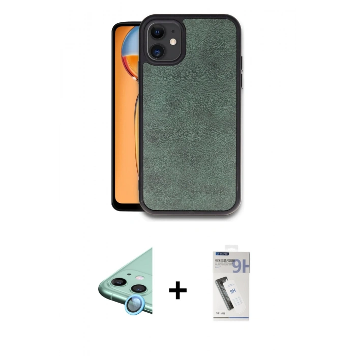 MARSİLYAN™- iPhone 11 Kılıf Kıvılcım Işık Serisi - Şeffaf Uv Polymer Nano Ekran Koruyucu + Raze Metal Kamera Lens - MI