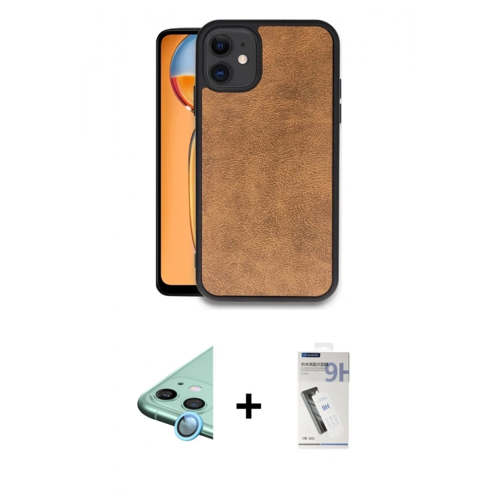 MARSİLYAN™- iPhone 11 Kılıf Kıvılcım Işık Serisi - Şeffaf Uv Polymer Nano Ekran Koruyucu + Raze Metal Kamera Lens - MI