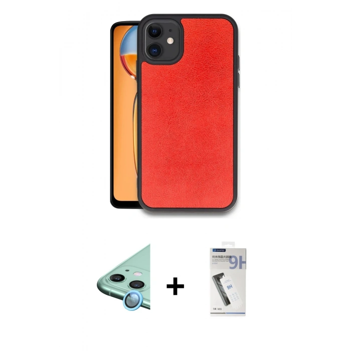 MARSİLYAN™- iPhone 11 Kılıf Kıvılcım Işık Serisi - Şeffaf Uv Polymer Nano Ekran Koruyucu + Raze Metal Kamera Lens - MI