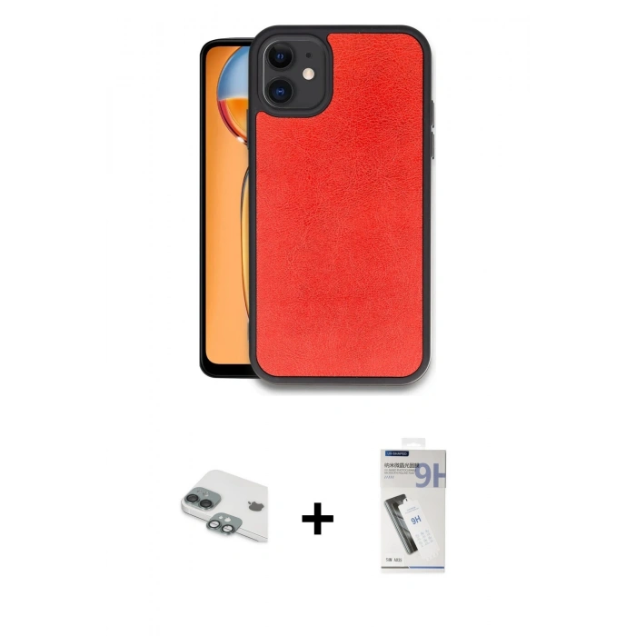 MARSİLYAN™- iPhone 11 Kılıf Kıvılcım Işık Serisi - Şeffaf Uv Polymer Nano Ekran Koruyucu + Pers Alüminyum Kamera Lens - YL
