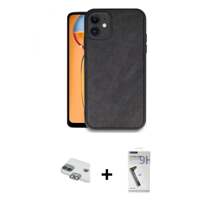 MARSİLYAN™- iPhone 11 Kılıf Kıvılcım Işık Serisi - Şeffaf Uv Polymer Nano Ekran Koruyucu + Pers Alüminyum Kamera Lens - YL