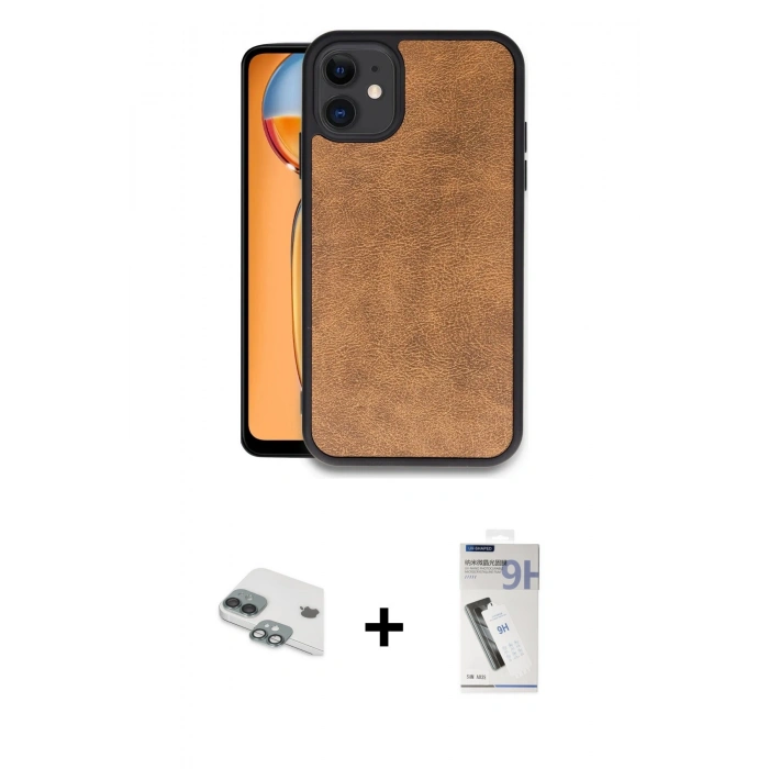 MARSİLYAN™- iPhone 11 Kılıf Kıvılcım Işık Serisi - Şeffaf Uv Polymer Nano Ekran Koruyucu + Pers Alüminyum Kamera Lens - YL