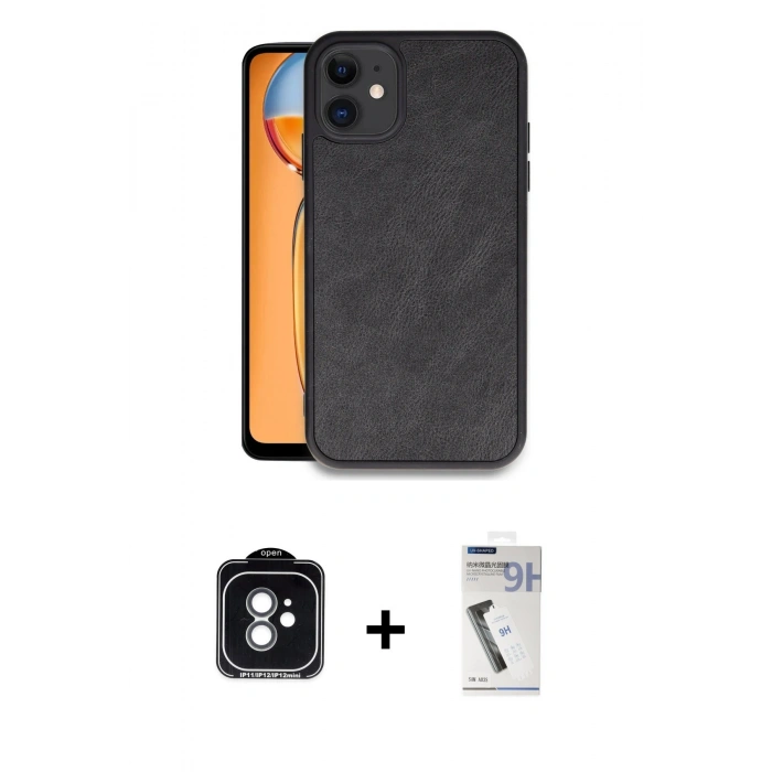 MARSİLYAN™- iPhone 11 Kılıf Kıvılcım Işık Serisi - Şeffaf Uv Polymer Nano Ekran Koruyucu + PVD Metal Kamera Lens - YL