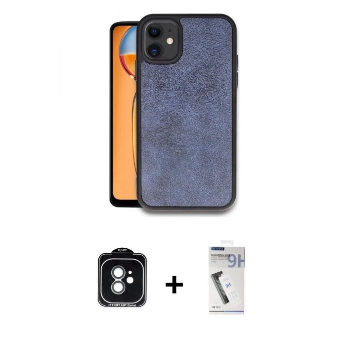 MARSİLYAN™- iPhone 11 Kılıf Kıvılcım Işık Serisi - Şeffaf Uv Polymer Nano Ekran Koruyucu + PVD Metal Kamera Lens - YL