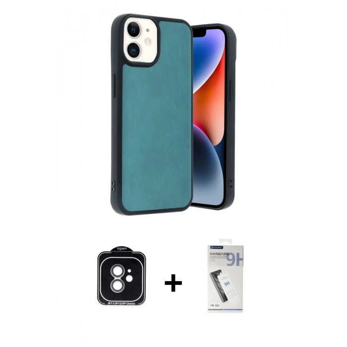 MARSİLYAN™- iPhone 11 Kılıf Kıvılcım Işık Serisi - Şeffaf Uv Polymer Nano Ekran Koruyucu + PVD Metal Kamera Lens - YL