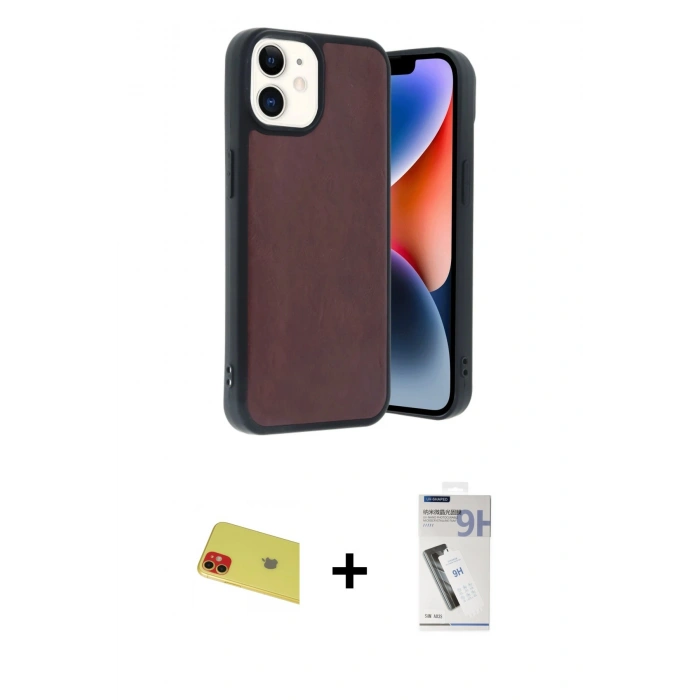 MARSİLYAN™- iPhone 11 Kılıf Kıvılcım Işık Serisi - Şeffaf Uv Polymer Nano Ekran Koruyucu + Rainbow Kamera Lens Koruma Cam - KI