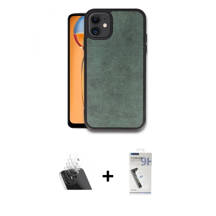 MARSİLYAN™- iPhone 11 Kılıf Kıvılcım Işık Serisi - Şeffaf Uv Polymer Nano Ekran Koruyucu + Kamera Lens Koruma Cam - SF