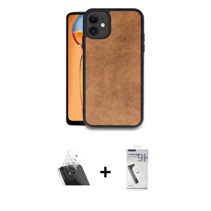 MARSİLYAN™- iPhone 11 Kılıf Kıvılcım Işık Serisi - Şeffaf Uv Polymer Nano Ekran Koruyucu + Kamera Lens Koruma Cam - SF