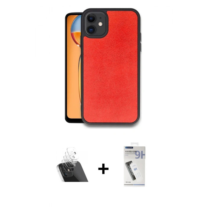 MARSİLYAN™- iPhone 11 Kılıf Kıvılcım Işık Serisi - Şeffaf Uv Polymer Nano Ekran Koruyucu + Kamera Lens Koruma Cam - SF