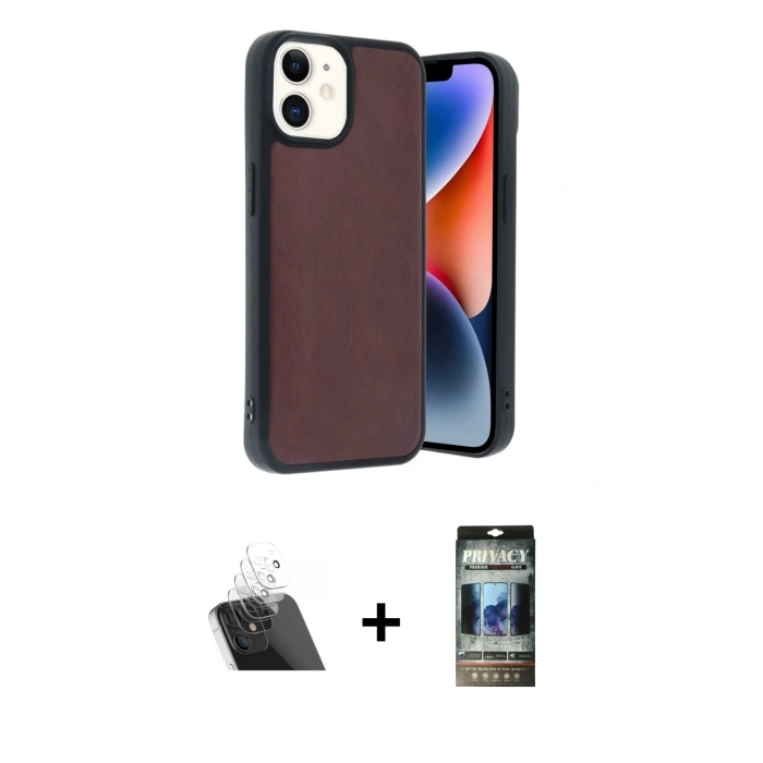MARSİLYAN™- iPhone 11 Kılıf Kıvılcım Işık Serisi - Siyah 34D Hayalet Izgaralı Cam + Kamera Lens Koruma Cam - SF