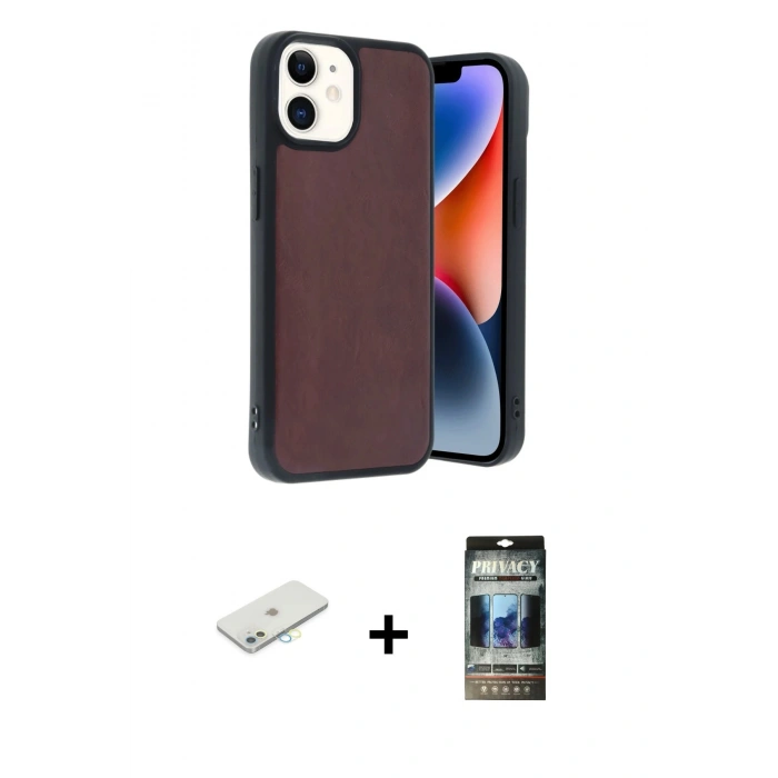 MARSİLYAN™- iPhone 11 Kılıf Kıvılcım Işık Serisi - Siyah 34D Hayalet Izgaralı Cam + Renkli Kamera Lens Koruma Cam - SI