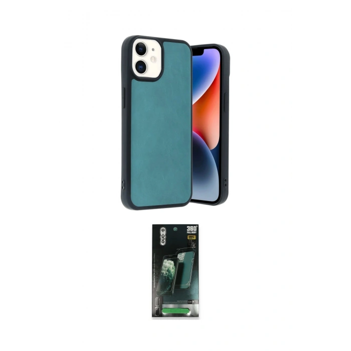 MARSİLYAN™- iPhone 11 Kılıf Kıvılcım Işık Serisi - Siyah 360 Mat Full Body Arka Koruyucu