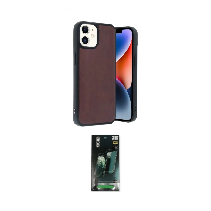 MARSİLYAN™- iPhone 11 Kılıf Kıvılcım Işık Serisi - Siyah 360 Mat Full Body Arka Koruyucu