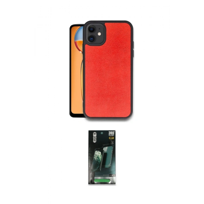 MARSİLYAN™- iPhone 11 Kılıf Kıvılcım Işık Serisi - Siyah 360 Mat Full Body Arka Koruyucu