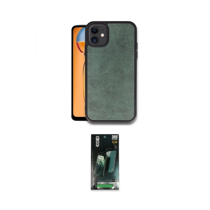 MARSİLYAN™- iPhone 11 Kılıf Kıvılcım Işık Serisi - Siyah 360 Mat Full Body Arka Koruyucu