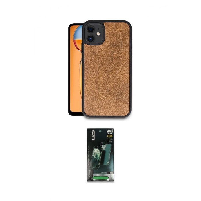 MARSİLYAN™- iPhone 11 Kılıf Kıvılcım Işık Serisi - Siyah 360 Mat Full Body Arka Koruyucu