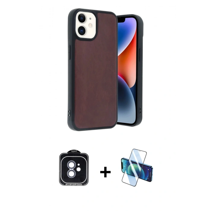 MARSİLYAN™- iPhone 11 Kılıf Kıvılcım Işık Serisi - Siyah 3D Antistatik Seramik Nano Ekran Koruyucu + PVD Metal Kamera Lens - MI