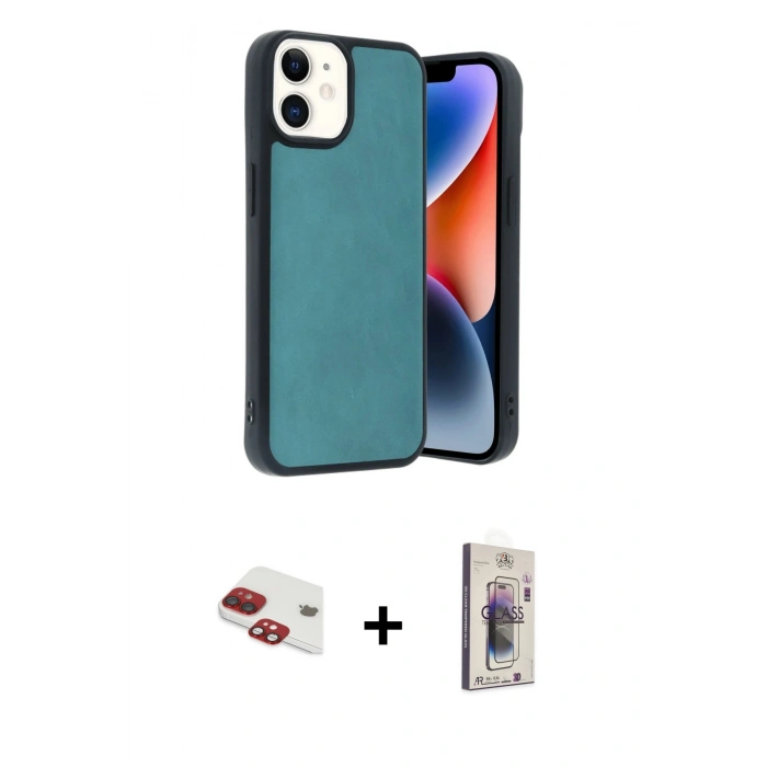 MARSİLYAN™- iPhone 11 Kılıf Kıvılcım Işık Serisi - Siyah Bilvis 3D Cam Ekran Koruyucu + Pers Alüminyum Kamera Lens - KI