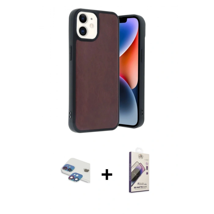 MARSİLYAN™- iPhone 11 Kılıf Kıvılcım Işık Serisi - Siyah Bilvis 3D Mat Cam Ekran Koruyucu + Pers Alüminyum Kamera Lens - GI