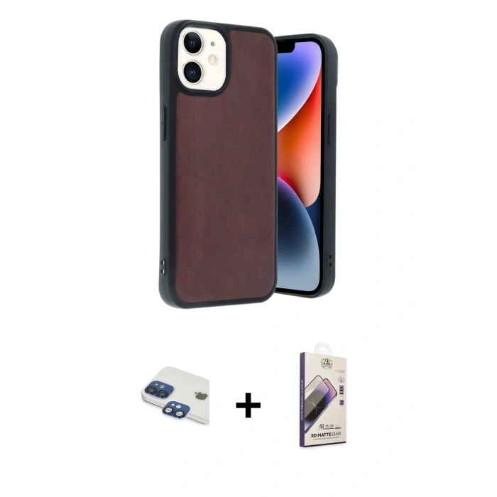 MARSİLYAN™- iPhone 11 Kılıf Kıvılcım Işık Serisi - Siyah Bilvis 3D Mat Cam Ekran Koruyucu + Pers Alüminyum Kamera Lens - LT