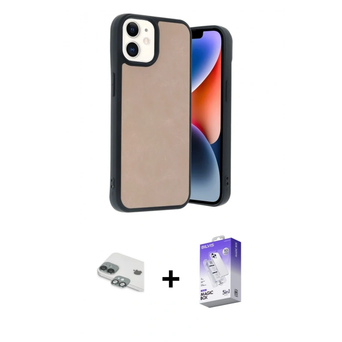MARSİLYAN™- iPhone 11 Kılıf Kıvılcım Işık Serisi - Siyah Bilvis 5in1 3D Magic Cam Ekran Koruyucu + Pers Alüminyum Kamera Lens - YL
