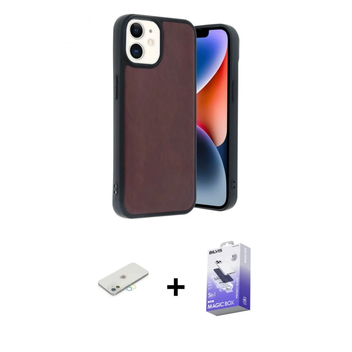 MARSİLYAN™- iPhone 11 Kılıf Kıvılcım Işık Serisi - Siyah Bilvis 5in1 5D Magic Hayalet Cam Ekran Koruyucu + Renkli Kamera Lens Koruma Cam - SI