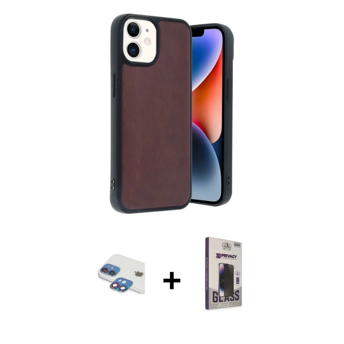 MARSİLYAN™- iPhone 11 Kılıf Kıvılcım Işık Serisi - Siyah Bilvis Hayalet Cam Ekran Koruyucu + Gökkuşağı Pers Alüminyum Kamera Lens