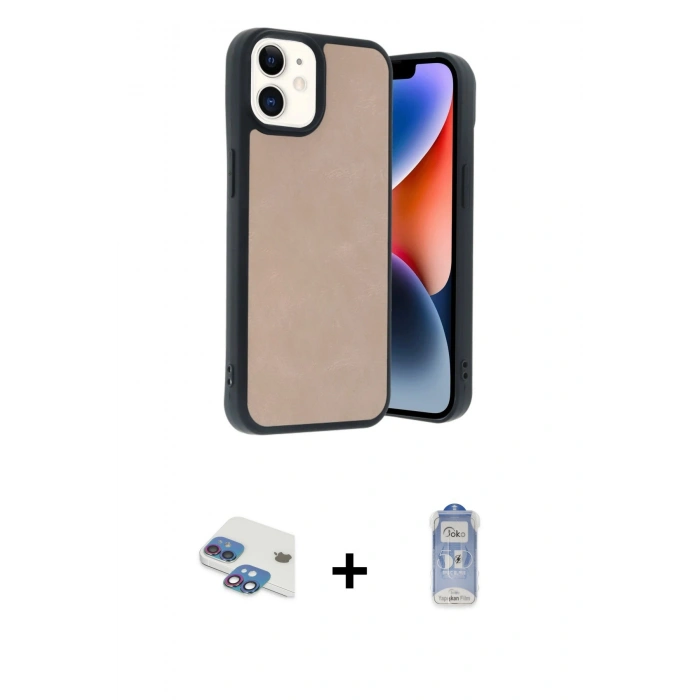 MARSİLYAN™- iPhone 11 Kılıf Kıvılcım Işık Serisi - Siyah Joko Magic 5D Cam + Pers Alüminyum Kamera Lens - GI