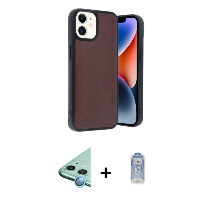 MARSİLYAN™- iPhone 11 Kılıf Kıvılcım Işık Serisi - Siyah Joko Magic 5D Cam + Raze Metal Kamera Lens - MI