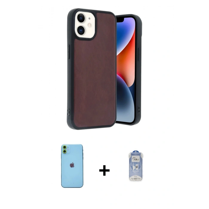 MARSİLYAN™- iPhone 11 Kılıf Kıvılcım Işık Serisi - Siyah Joko Magic 5D Cam + Neon Fosforlu Kamera Lens - YL