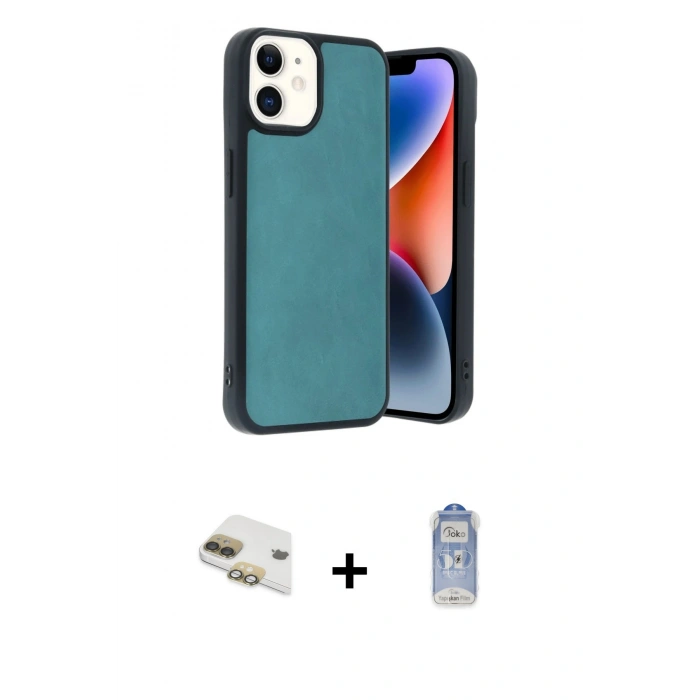 MARSİLYAN™- iPhone 11 Kılıf Kıvılcım Işık Serisi - Siyah Joko Magic 5D Cam + Pers Alüminyum Kamera Lens - GD