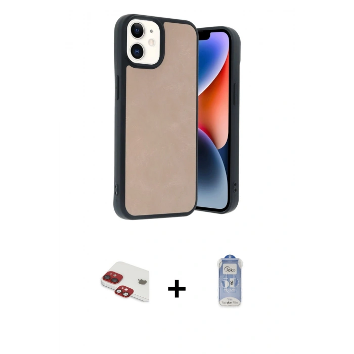 MARSİLYAN™- iPhone 11 Kılıf Kıvılcım Işık Serisi - Siyah Joko Magic 5D Cam + Pers Alüminyum Kamera Lens - KI