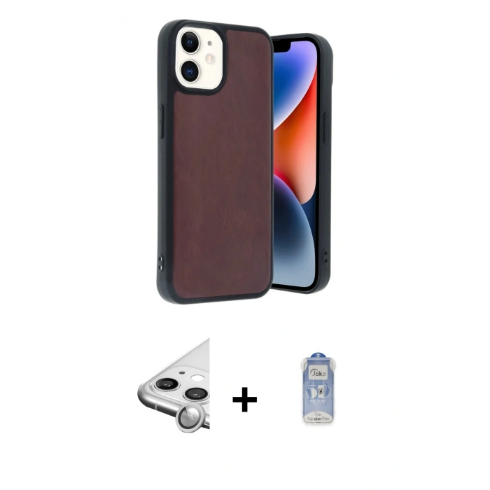 MARSİLYAN™- iPhone 11 Kılıf Kıvılcım Işık Serisi - Siyah Joko Magic 5D Cam + Raze Metal Kamera Lens - GS