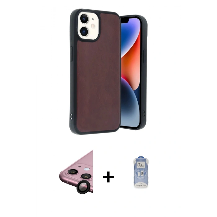 MARSİLYAN™- iPhone 11 Kılıf Kıvılcım Işık Serisi - Siyah Joko Magic 5D Cam + Raze Metal Kamera Lens - SH