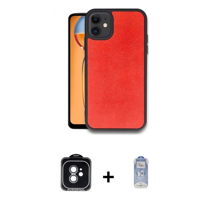 MARSİLYAN™- iPhone 11 Kılıf Kıvılcım Işık Serisi - Siyah Joko Magic 5D Cam + PVD Metal Kamera Lens - YL