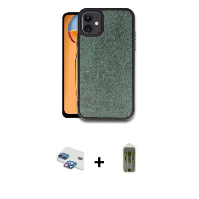 MARSİLYAN™- iPhone 11 Kılıf Kıvılcım Işık Serisi - Siyah Joko Magic 5D Hayalet Cam + Pers Alüminyum Kamera Lens - GI
