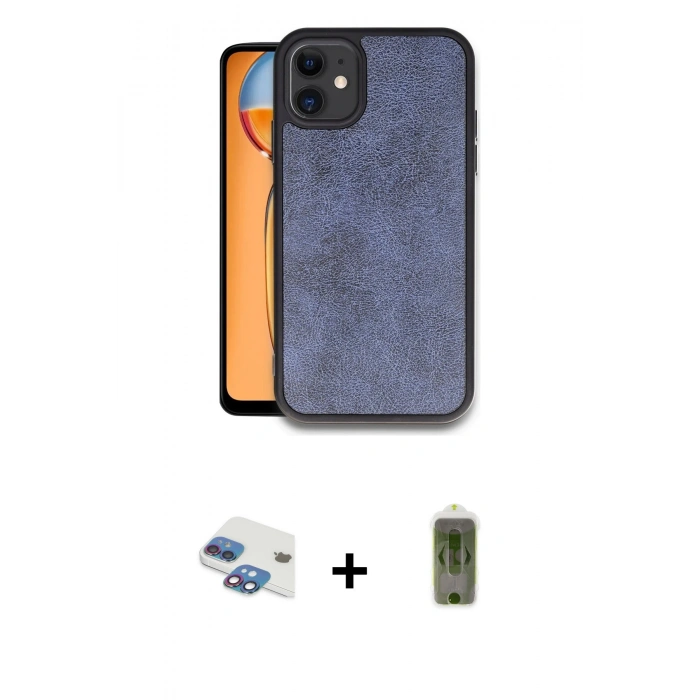 MARSİLYAN™- iPhone 11 Kılıf Kıvılcım Işık Serisi - Siyah Joko Magic 5D Hayalet Cam + Pers Alüminyum Kamera Lens - GI