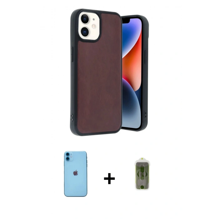 MARSİLYAN™- iPhone 11 Kılıf Kıvılcım Işık Serisi - Siyah Joko Magic 5D Hayalet Cam + Neon Fosforlu Kamera Lens - MI