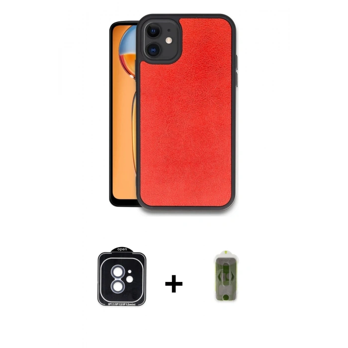 MARSİLYAN™- iPhone 11 Kılıf Kıvılcım Işık Serisi - Siyah Joko Magic 5D Hayalet Cam + PVD Metal Kamera Lens - MI