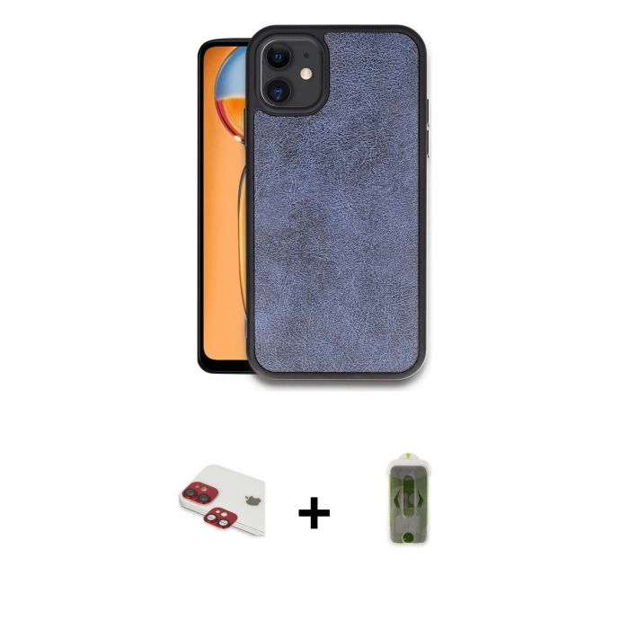 MARSİLYAN™- iPhone 11 Kılıf Kıvılcım Işık Serisi - Siyah Joko Magic 5D Hayalet Cam + Pers Alüminyum Kamera Lens - KI