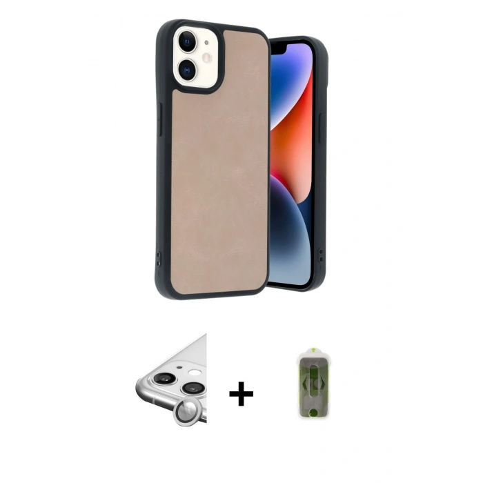 MARSİLYAN™- iPhone 11 Kılıf Kıvılcım Işık Serisi - Siyah Joko Magic 5D Hayalet Cam + Raze Metal Kamera Lens - GS