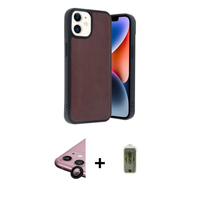 MARSİLYAN™- iPhone 11 Kılıf Kıvılcım Işık Serisi - Siyah Joko Magic 5D Hayalet Cam + Raze Metal Kamera Lens - SH