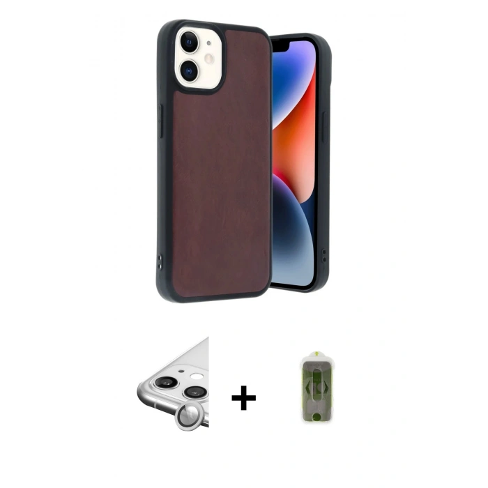 MARSİLYAN™- iPhone 11 Kılıf Kıvılcım Işık Serisi - Siyah Joko Magic 5D Hayalet Cam + Raze Metal Kamera Lens - GS