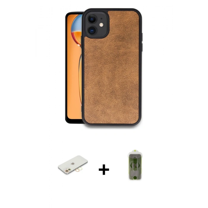 MARSİLYAN™- iPhone 11 Kılıf Kıvılcım Işık Serisi - Siyah Joko Magic 5D Hayalet Cam + Renkli Kamera Lens Koruma Cam - SI