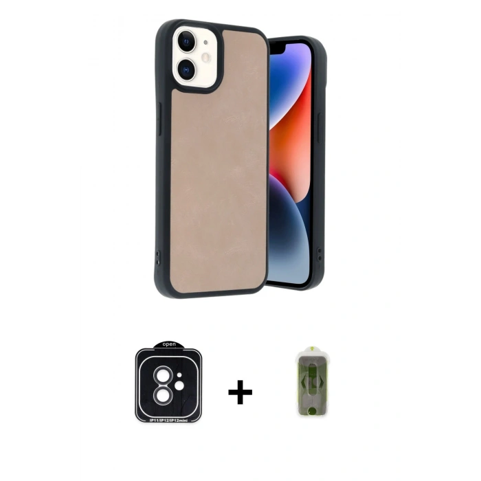 MARSİLYAN™- iPhone 11 Kılıf Kıvılcım Işık Serisi - Siyah Joko Magic 5D Hayalet Cam + PVD Metal Kamera Lens - SH