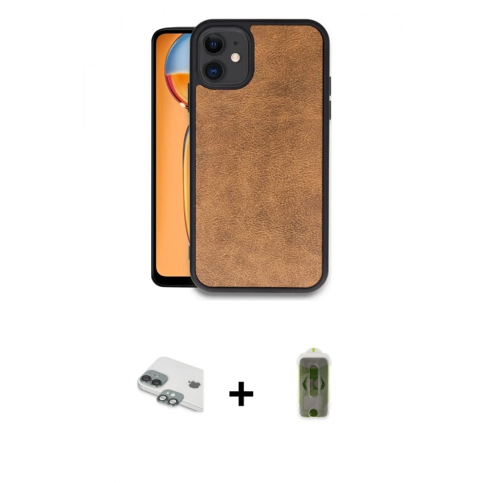 MARSİLYAN™- iPhone 11 Kılıf Kıvılcım Işık Serisi - Siyah Joko Magic 5D Hayalet Cam + Pers Alüminyum Kamera Lens - YL