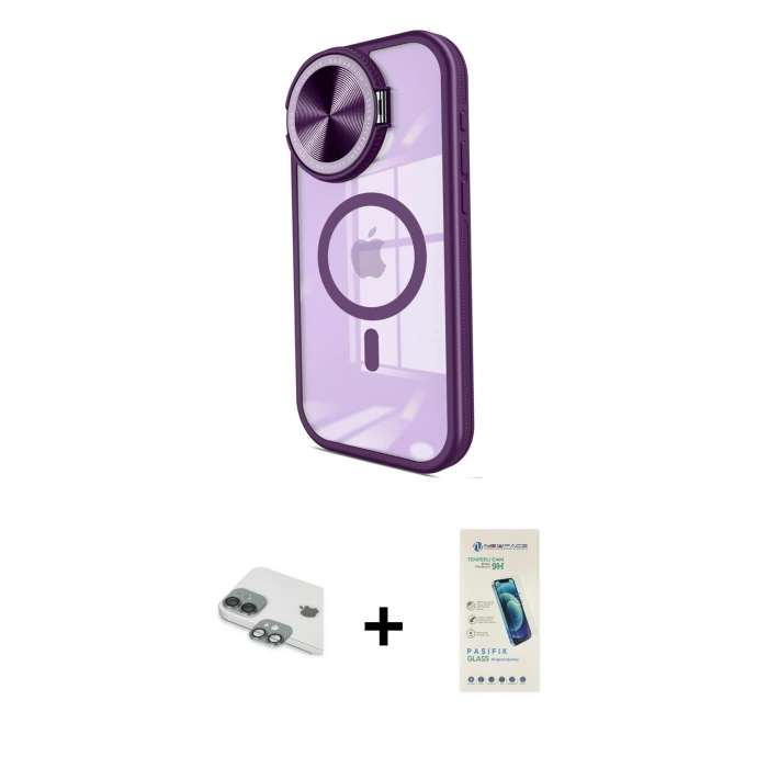 MARSİLYAN™- iPhone 11 Kılıf Kıvılcım Modern Koleksiyonu - Şeffaf Pasifik Cam Ekran Koruyucu + Pers Alüminyum Kamera Lens - YL