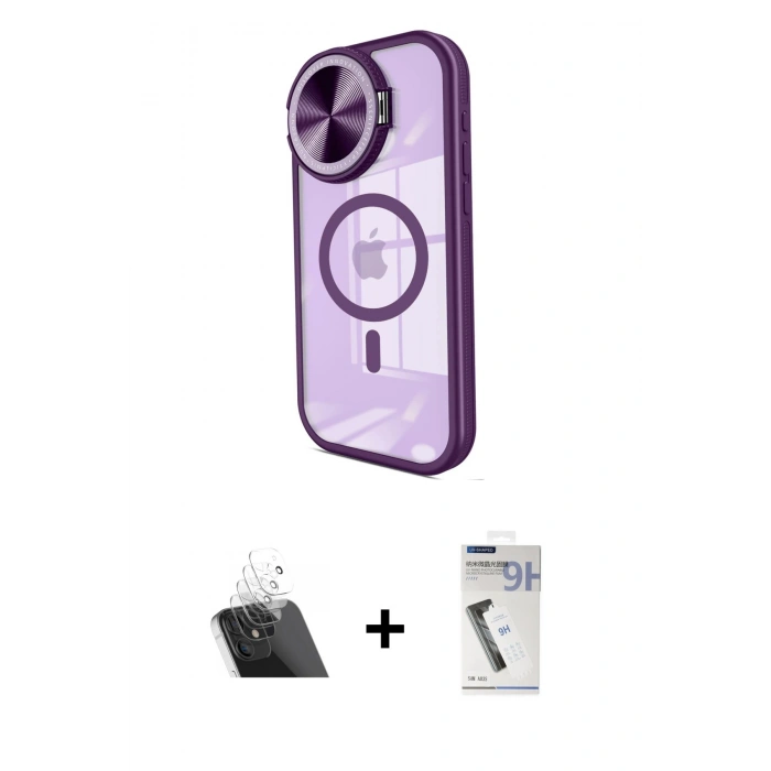 MARSİLYAN™- iPhone 11 Kılıf Kıvılcım Modern Koleksiyonu - Şeffaf Uv Polymer Nano Ekran Koruyucu + Kamera Lens Koruma Cam - SF